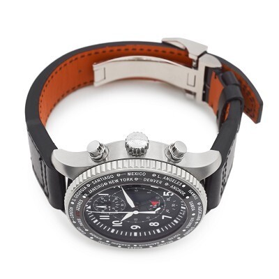 IWC Pilot’s Watch Timezoner Chronograph world time bezel detail