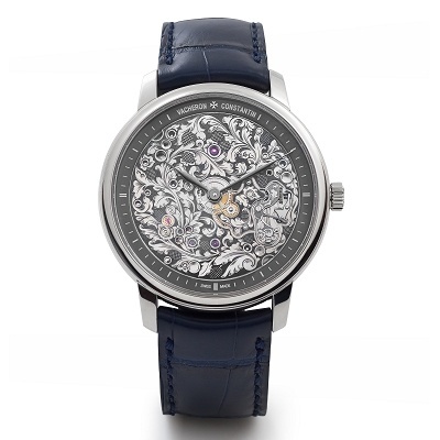 Vacheron Constantin Métiers d'Art Mécaniques Gravées acanthus leaf engraving detail