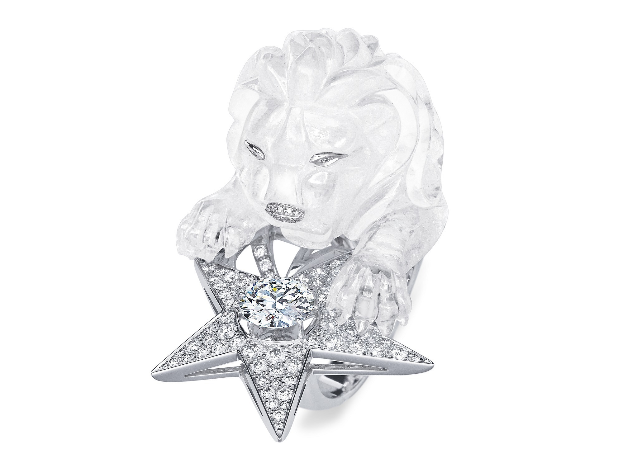 Chanel Constellation du Lion ring crystal lion