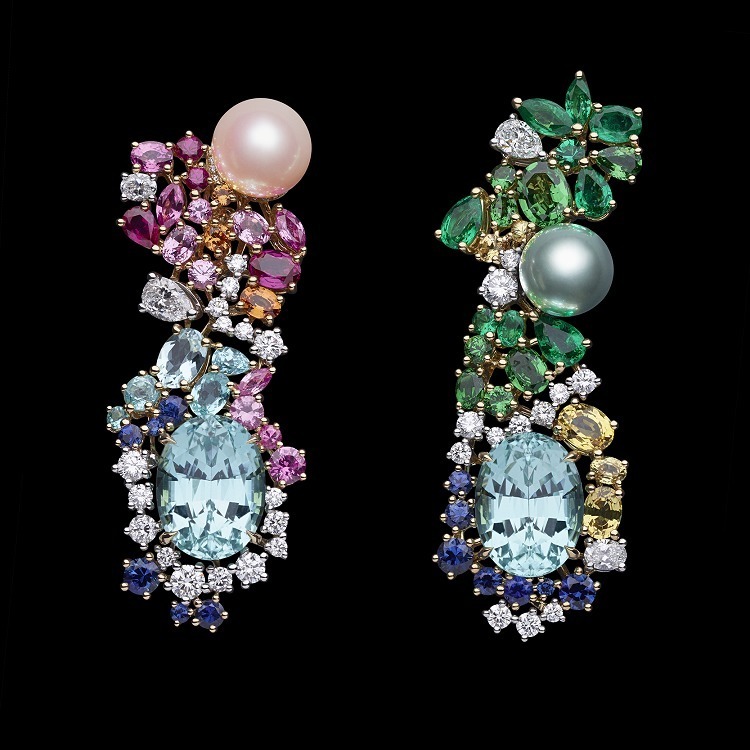 Dior Tie & Dior high jewelry gemstone gradient