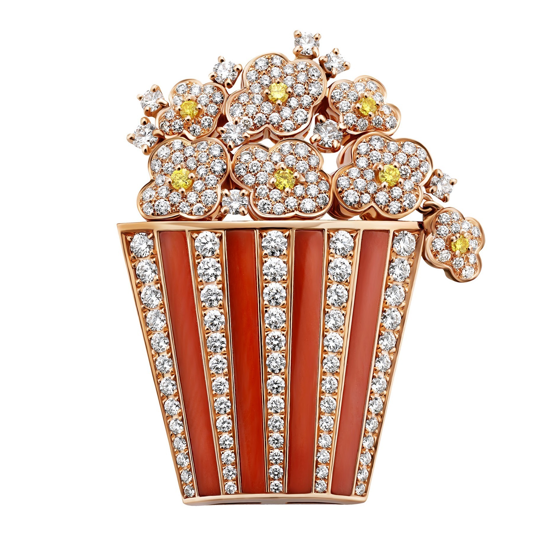 BVLGARI Popcorn necklace coral mother-of-pearl