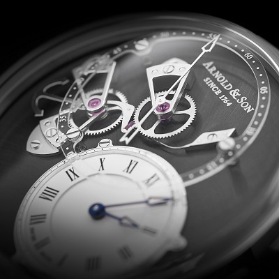 Arnold & Son Instrument DSTB Steel Black Dial side view