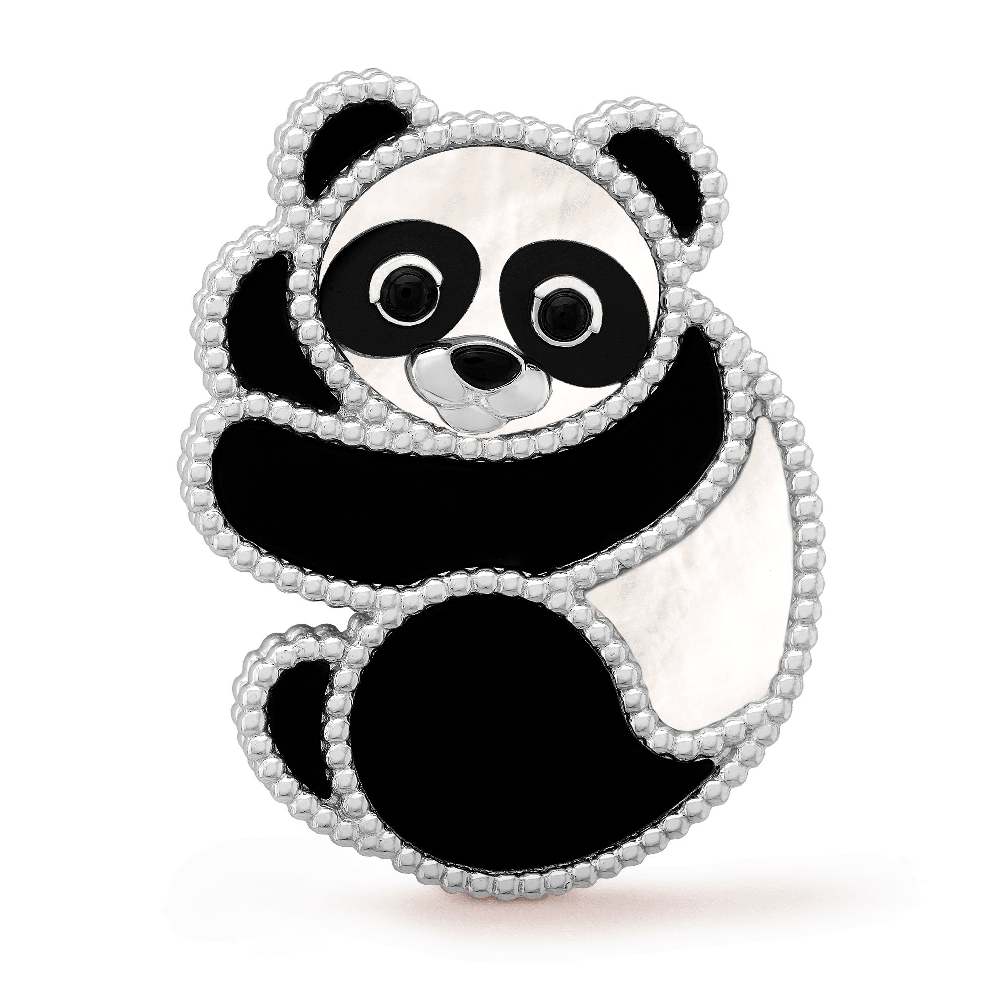 Van Cleef & Arpels Lucky Animals Panda brooch platinum base
