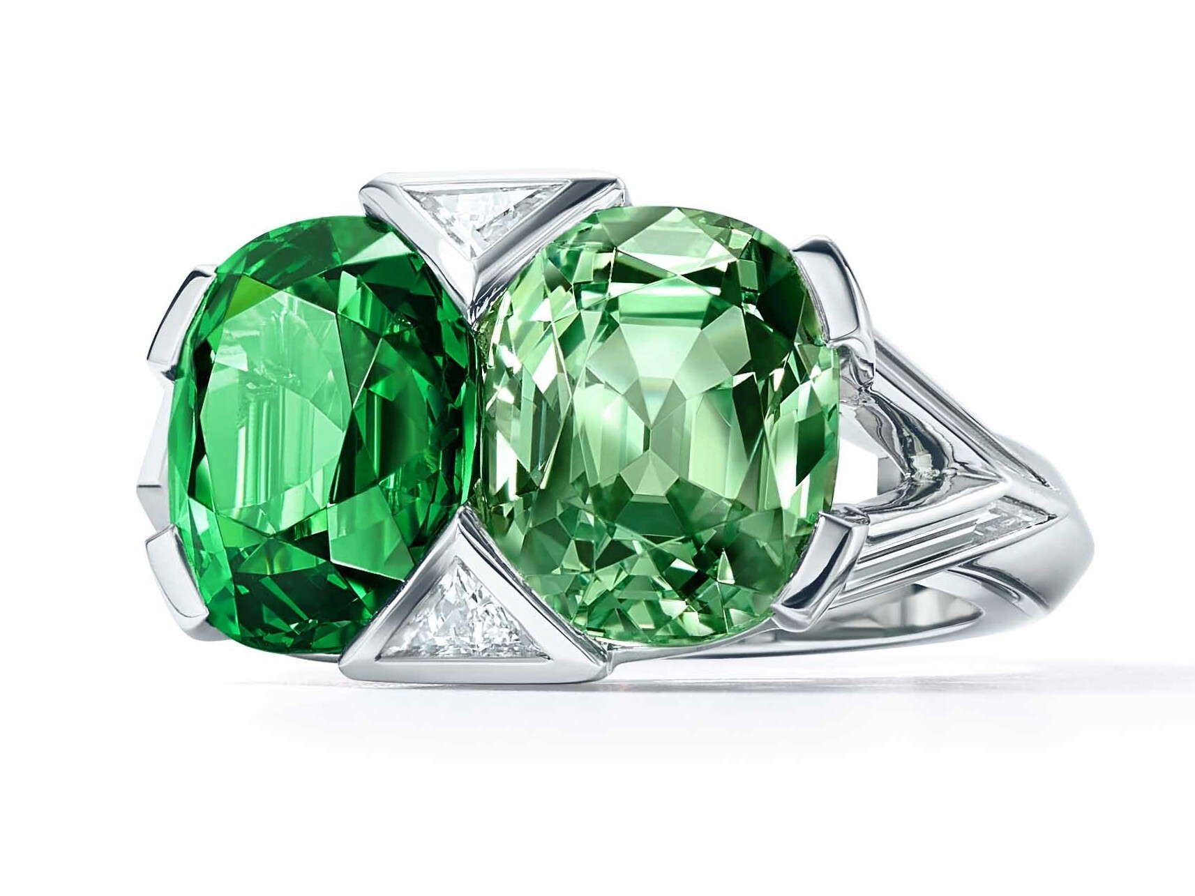 Tiffany Color Theory Ring with double main stones