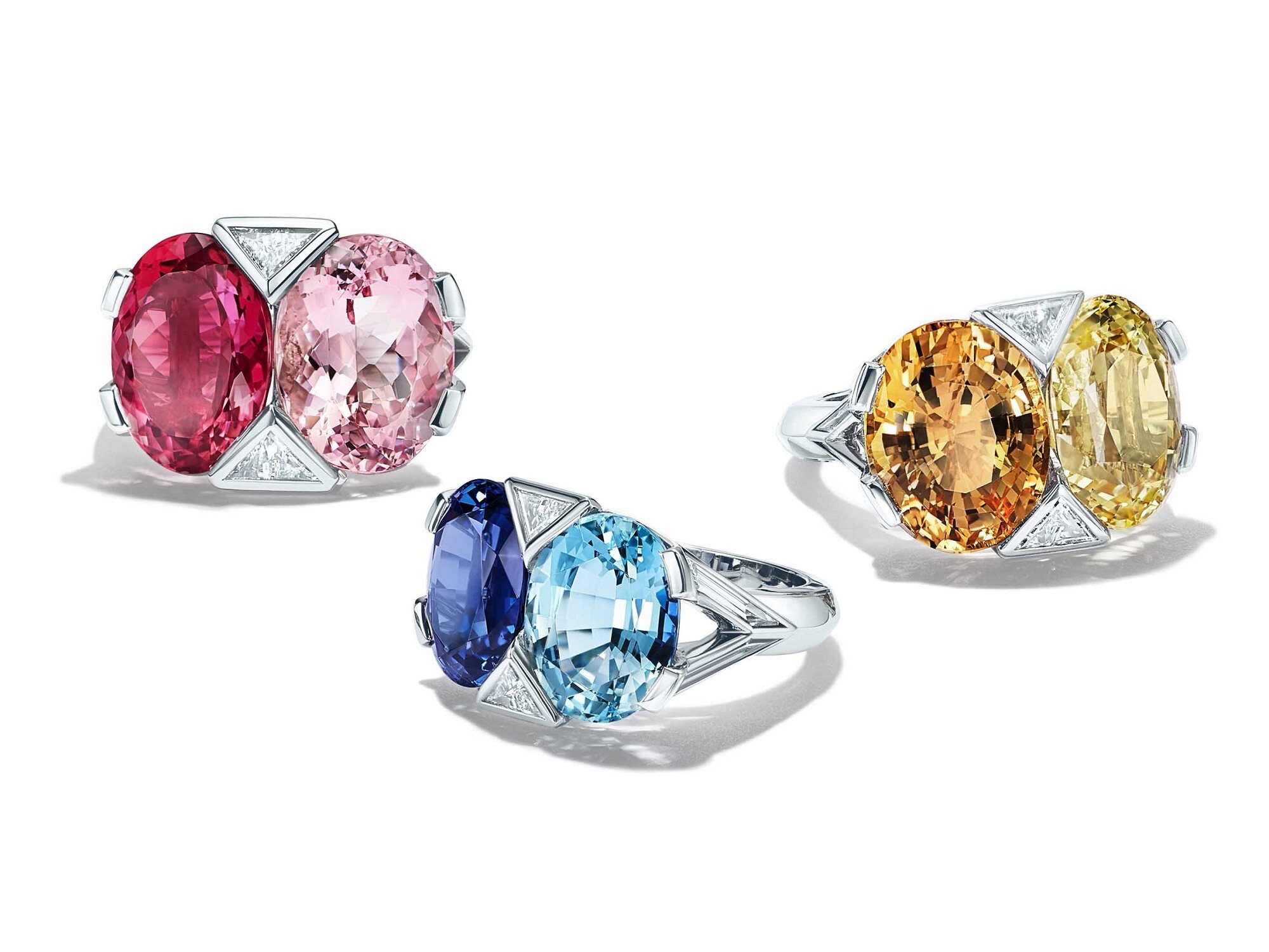 Tiffany Color Theory Ring with vibrant gemstones