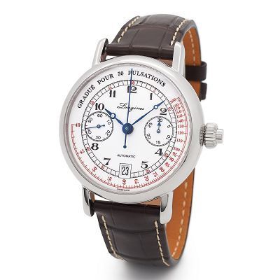 Longines Pulsometer Chronograph enamel dial