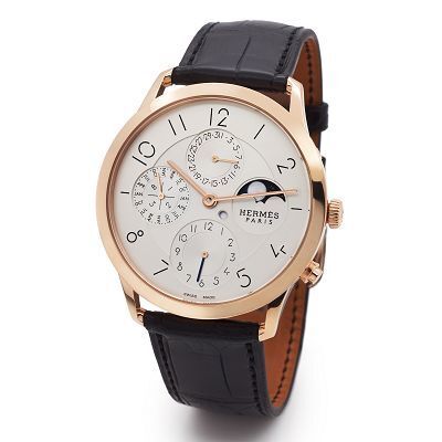 Hermes Slim d'Hermes Perpetual Calendar watch front