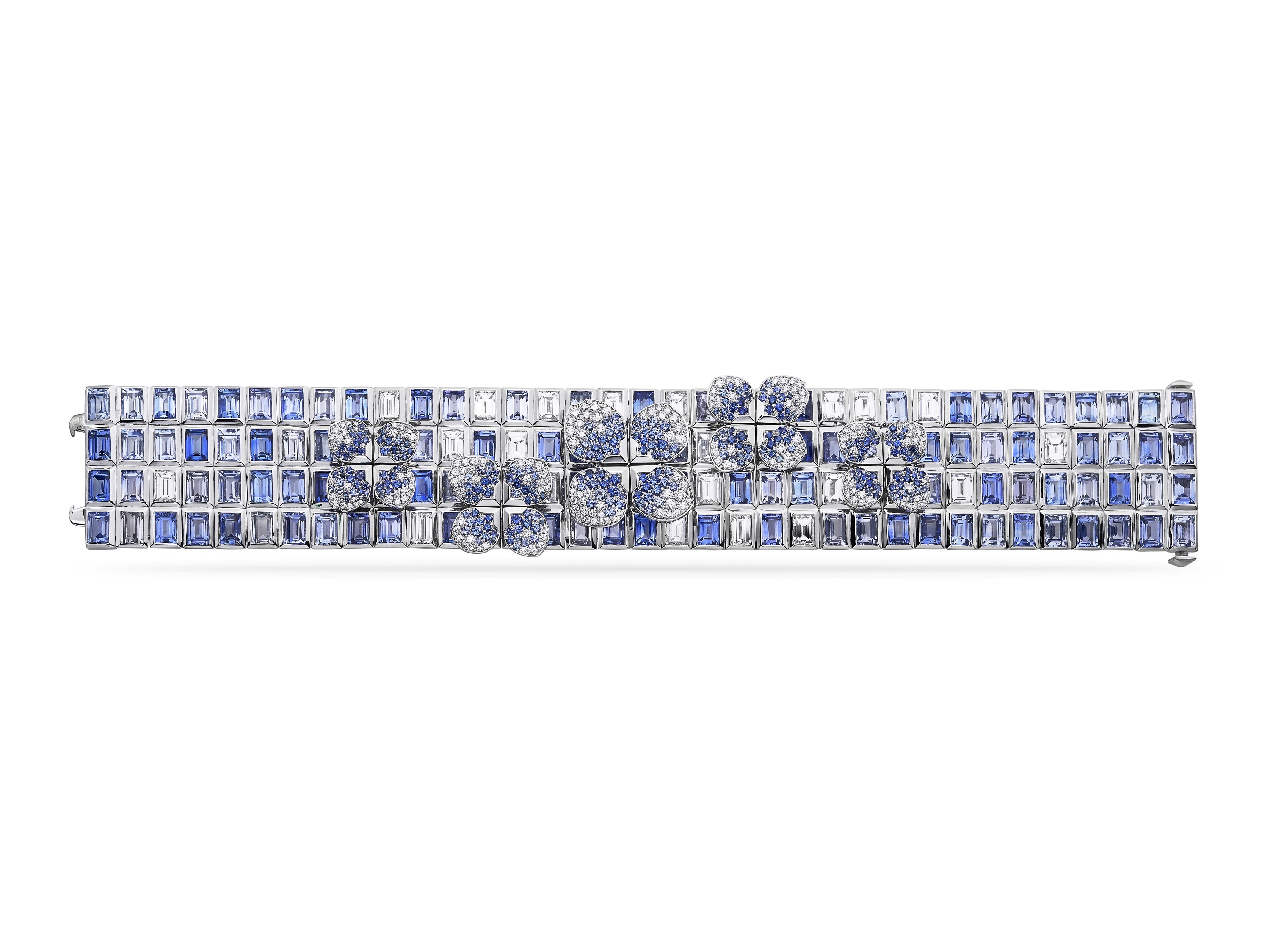 Tiffany Flora bracelet sapphire diamond details