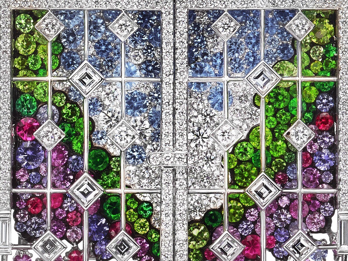 Mikimoto Jardin Mystérieux Brooch details