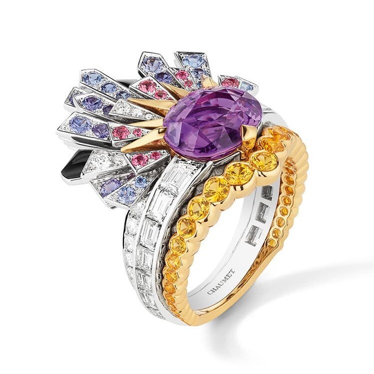 Chaumet Lueurs d’Orage ring on hand