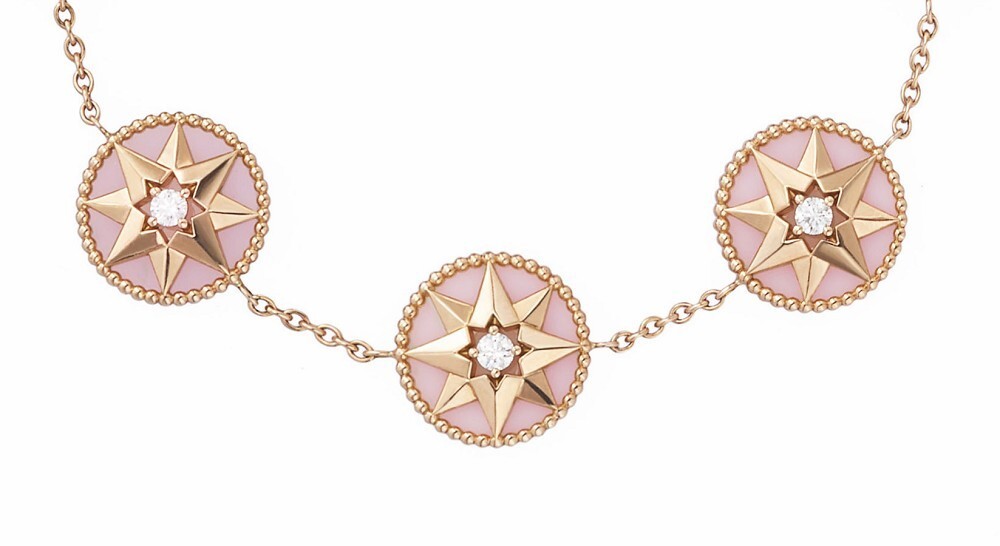 Dior Rose des Vents pendant featuring a compass rose motif with surrounding gold beads