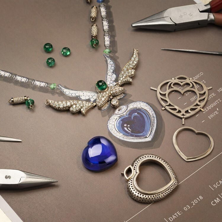 Bulgari Tanzanite Pendant Necklace - Diamond Link Chain Design