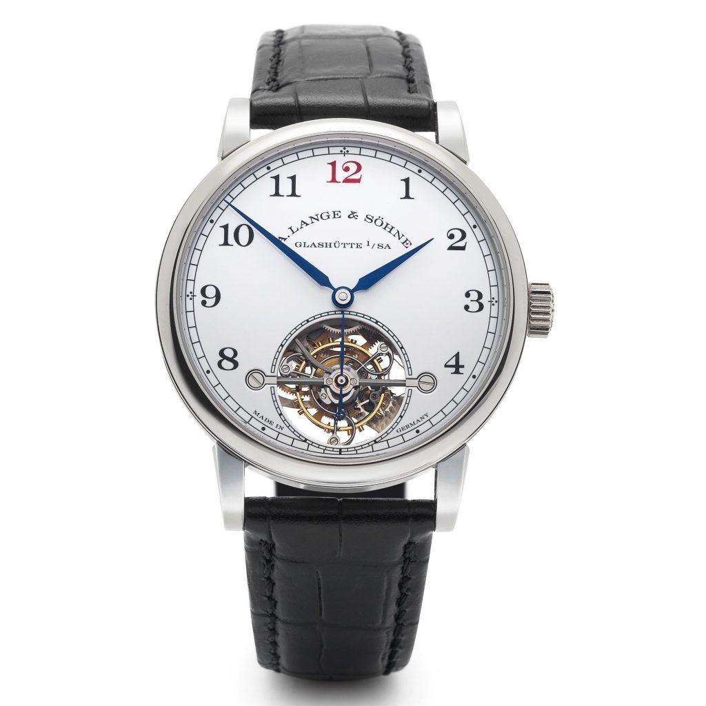 A. Lange & Söhne Lange 1815 Tourbillon Enamel Dial White Enamel Stop Seconds Tourbillon Watch