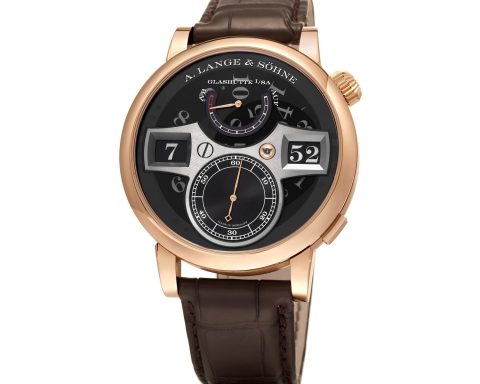 A. Lange & Söhne Zeitwerk Honeygold Lumen digital jumping hour watch