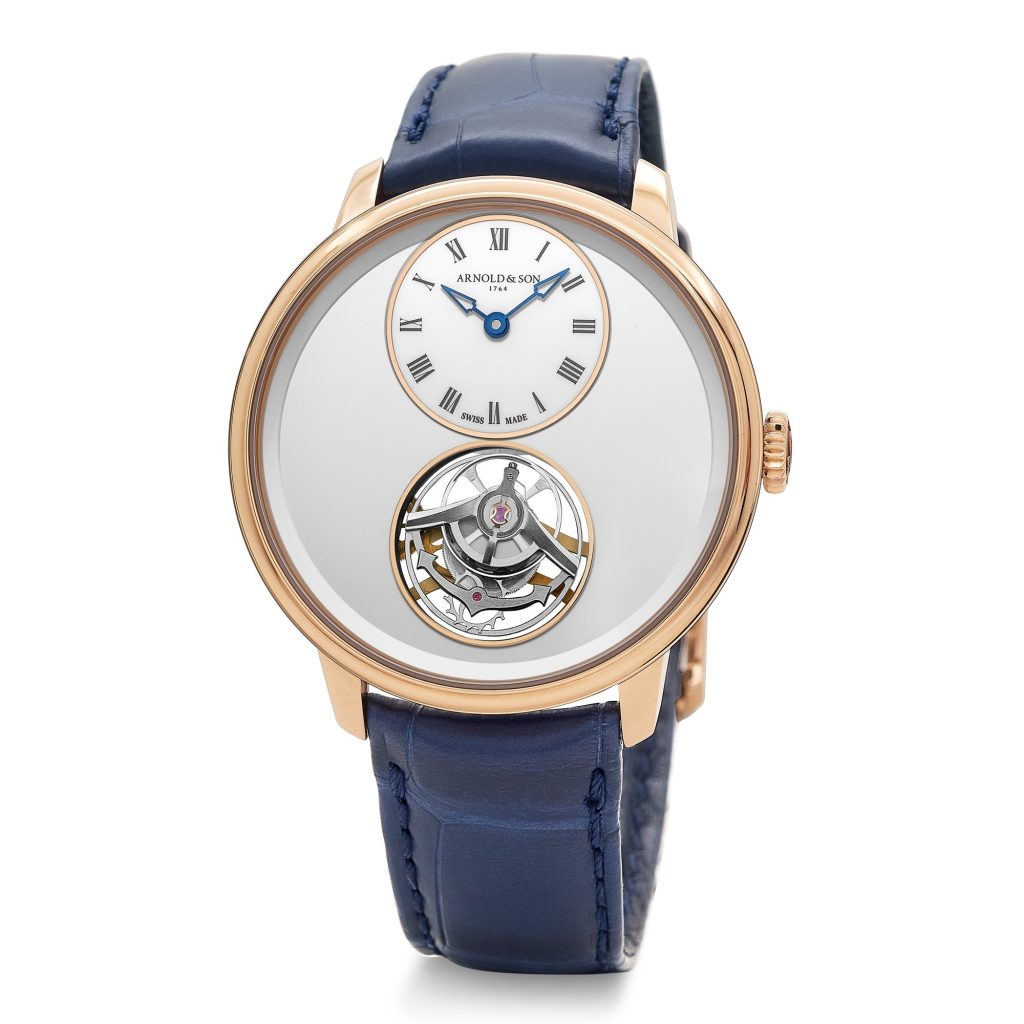 Arnold & Son Ultrathin Tourbillon Gold Silver Opaline ultra-thin flying tourbillon watch