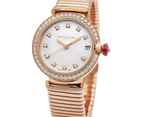 BVLGARI LVCEA Tubogas halo watch
