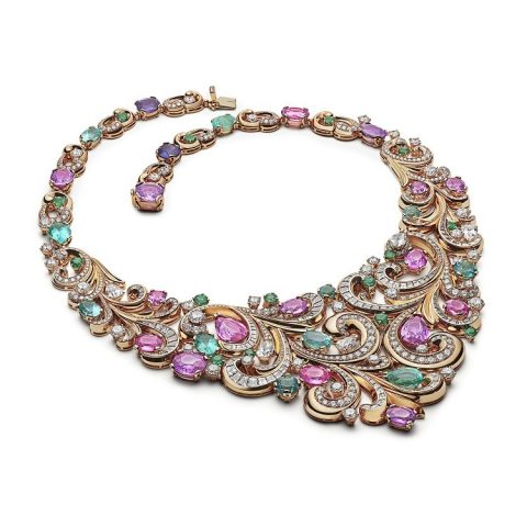 BVLGARI Lady Arabesque rose gold necklace