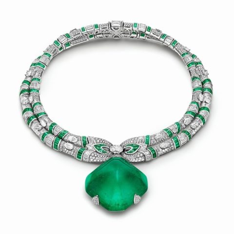 BVLGARI Muse of Rome Sugar Loaf Emerald Necklace