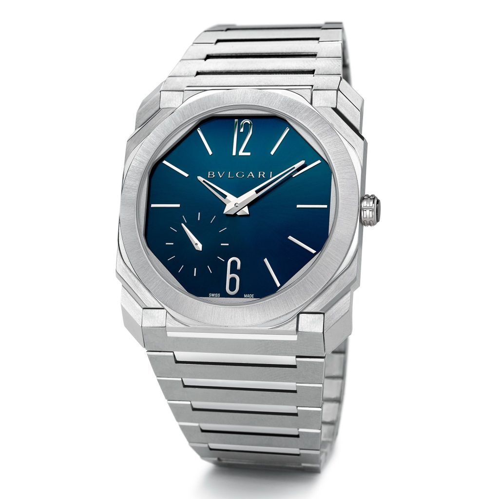 BVLGARI Octo Finissimo Blue Dial blue dial ultra-thin steel case watch