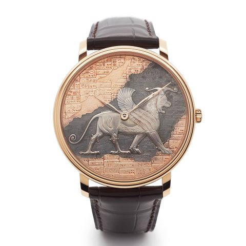 Blancpain Blancpain Villeret Métiers d'Art Shakudō Griffin red copper painted watch