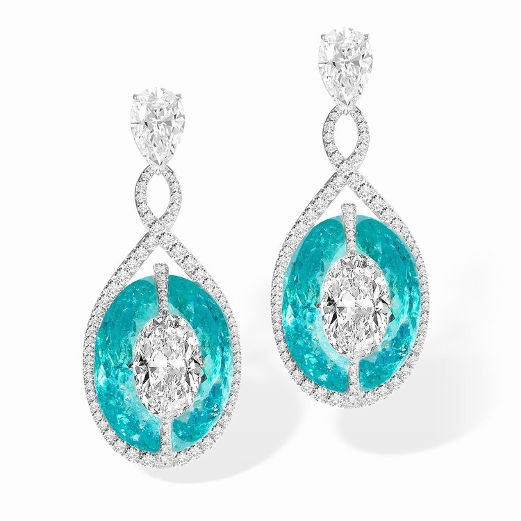 Boghossian Kissing Air Paraiba Diamond Jewelry Set