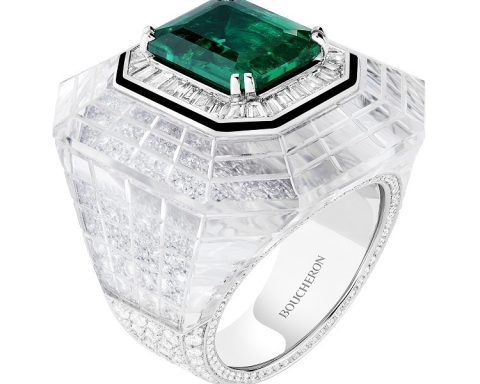 Boucheron Chevaliere Émeraude emerald ring