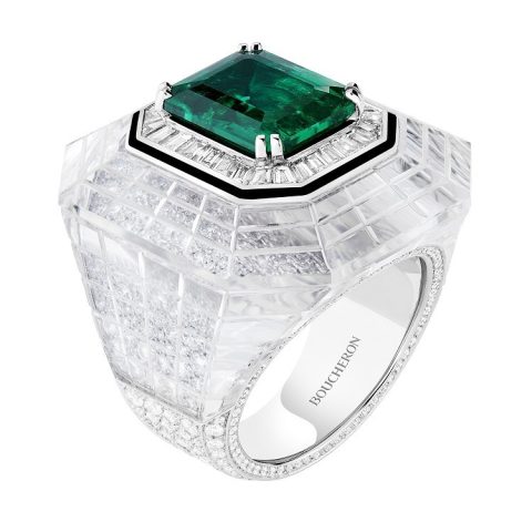 Boucheron Chevaliere Émeraude emerald ring