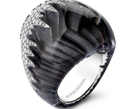 Boucheron Écume titanium ring