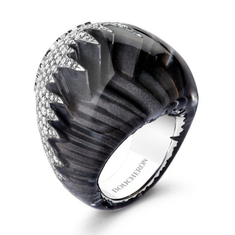 Boucheron Écume titanium ring