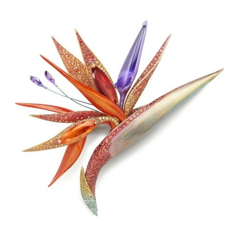 Boucheron Fleur de Paradis Bird of Paradise hair accessories