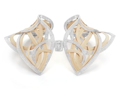 Boucheron Rotin Diamant natural rattan necklace