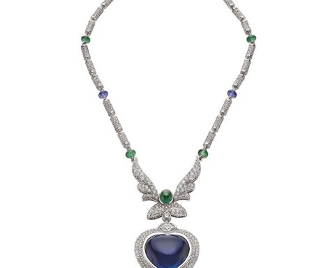 Bulgari Wild Pop Series Pop Heart Tanzanite Pendant Necklace