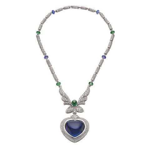 Bulgari Wild Pop Series Pop Heart Tanzanite Pendant Necklace