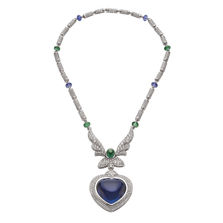 Bulgari Wild Pop Series Pop Heart Tanzanite Pendant Necklace