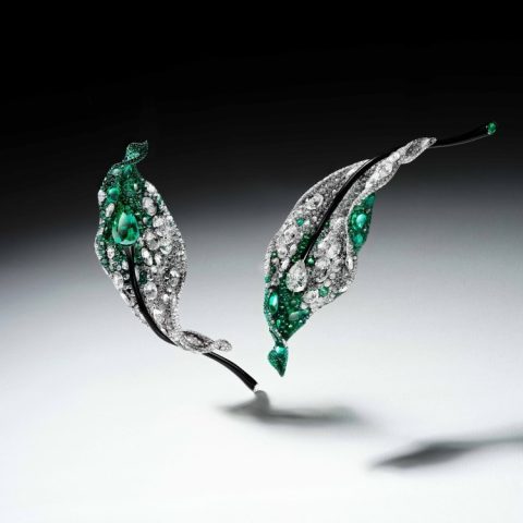 CINDY CHAO Art Jewelry 20th Anniversary Series Four Seasons Long Leaf Brooch
