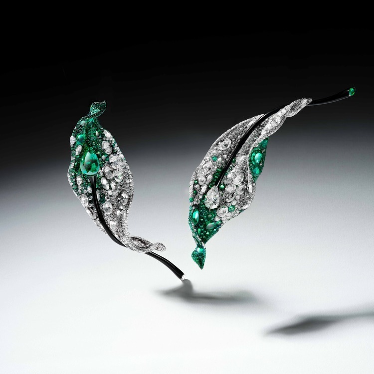 CINDY CHAO Art Jewelry 20th Anniversary Series Four Seasons Long Leaf Brooch