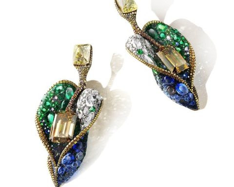 CINDY CHAO Art Jewelry The Picasso Dream Yellow Diamond Earrings