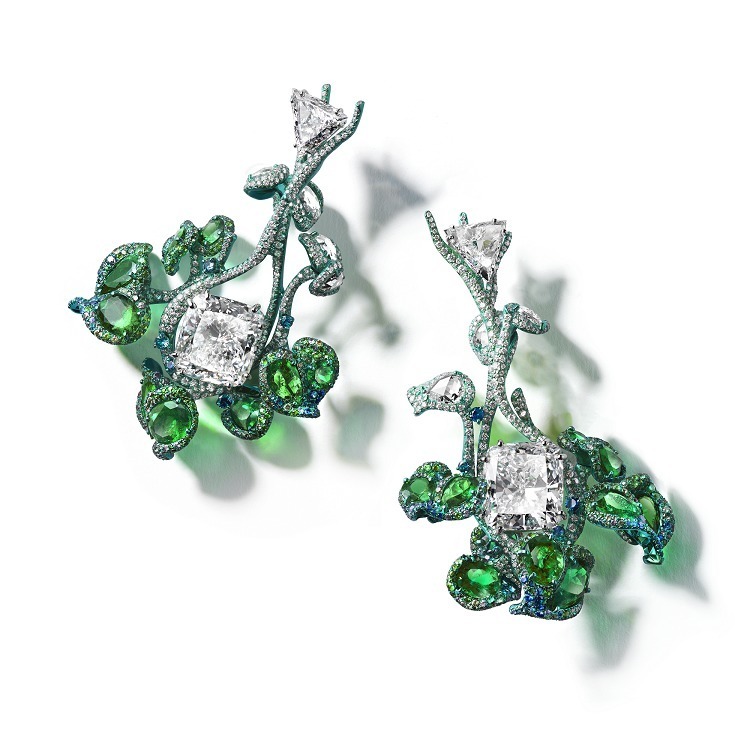 Black Label Master Series Morning Dew Green Earrings