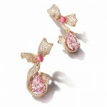 CINDY CHAO The Art Jewel Fancy Intense Pink Diamond Ribbon Earrings