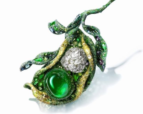 CINDY CHAO The Art Jewel Spring Cardamom Brooch