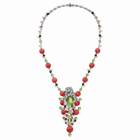 Cartier Cartier Panthère Confiante cheetah theme peridot necklace