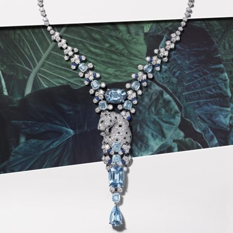 Cartier Cartier Panthère Givrée aquamarine necklace