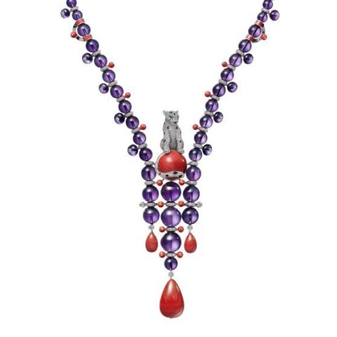Cartier Cartier Panthère Orbitale cheetah coral necklace