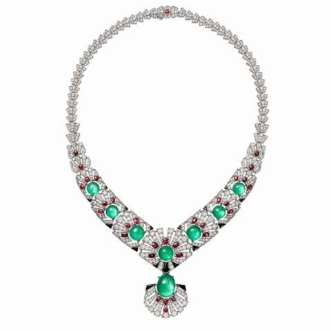 Cartier Obi emerald necklace