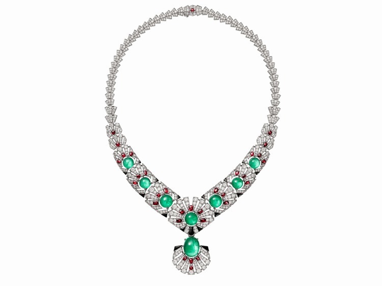 Cartier Obi emerald necklace
