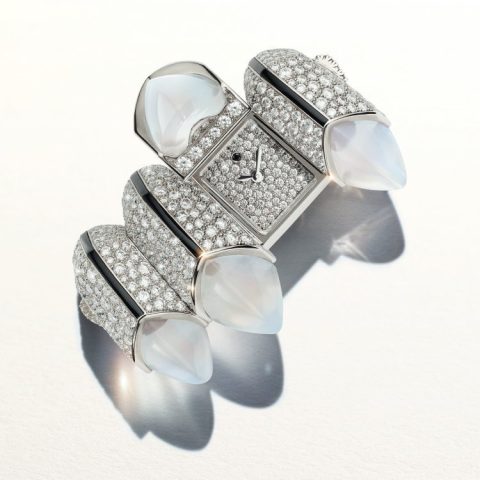 Cartier Polymorph Jaguar inspired timepiece brooch