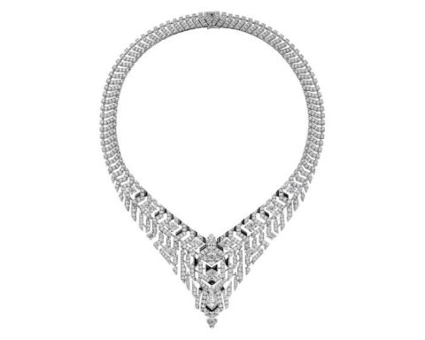 Cartier Tsagaan diamond snow leopard necklace