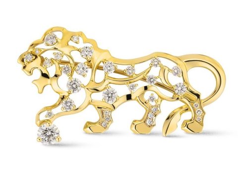 Chanel Chanel Sous le Signe du Lion gold diamond brooch