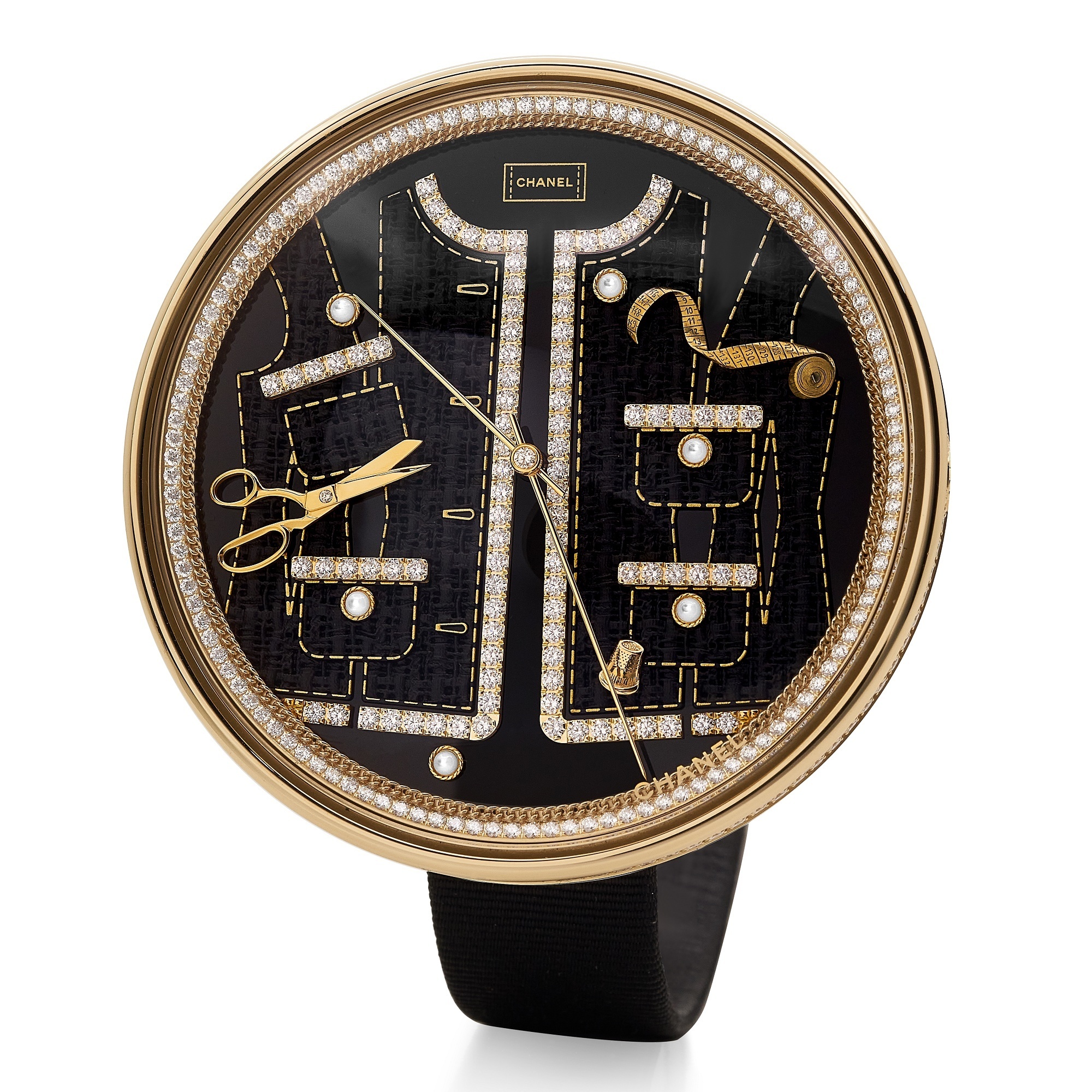 Chanel Mademoiselle Prive Pique-Aiguilles tweed jewelry watch