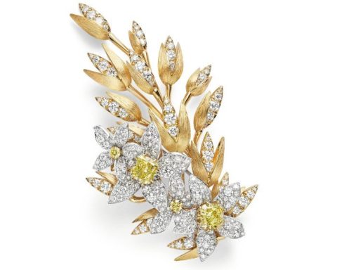 Chaumet Oat and Field Star Gold Fringe Yellow Diamond Jewelry Set
